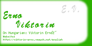 erno viktorin business card